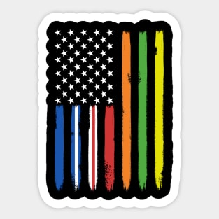 Support Workers American Flag Sticker